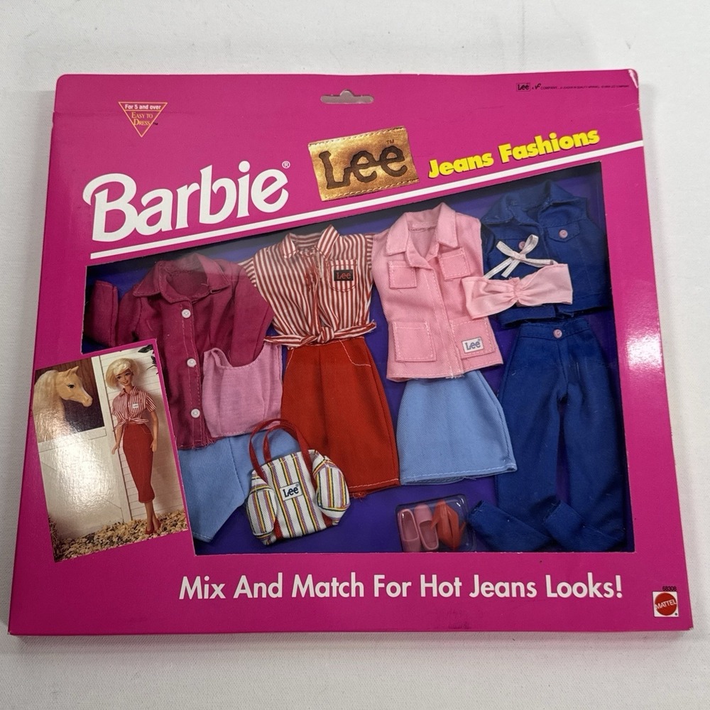 Vintage 1994 Barbie Lee Jeans Fashions Outfit Set Mattel #68308 NRFB Rare
